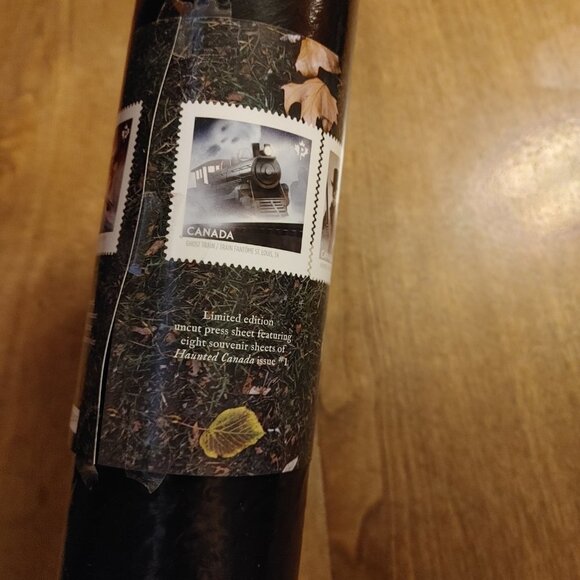 RARE Haunted Canada Canada Post Uncut press sheet of 8 souvenir sheets 2015 BNWT - Picture 4 of 7